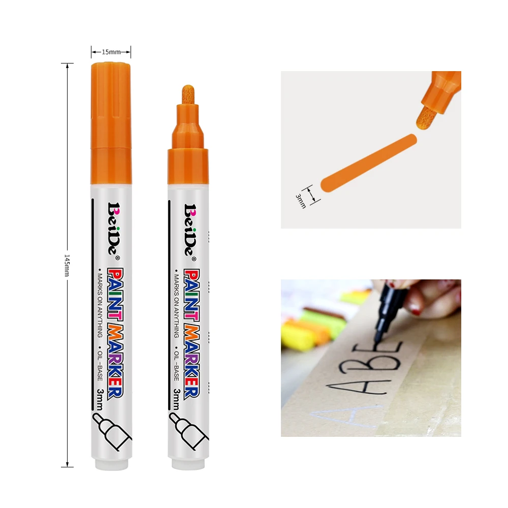 Fast delivery strong coverage oil based waterproof durable permanent paint marker pen