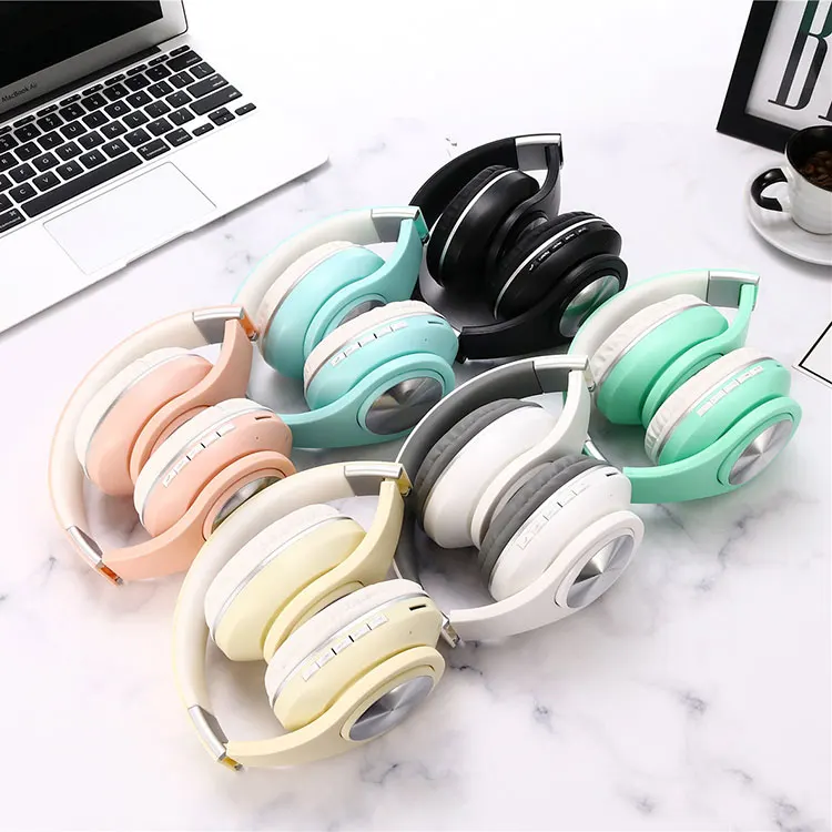 Memory card dj wireless gaming headphone custom yellow overhead pc headphones