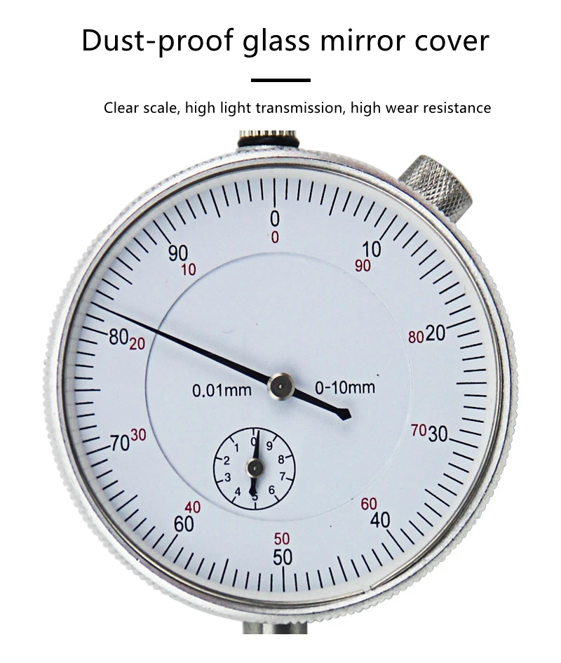 Mechanical Pointer Dial Indicator 0-10mm Dial Indicator Precision 0.01mm
