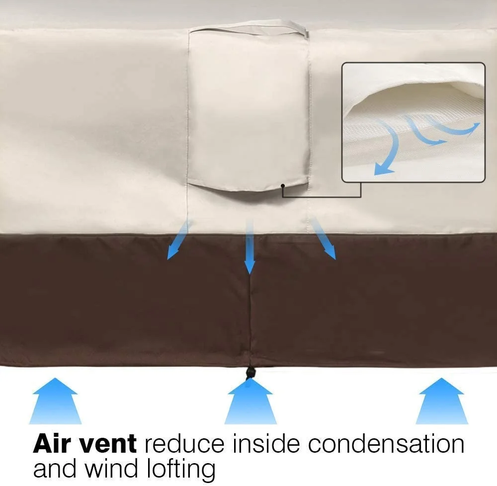 
Heavy duty patio bench cover 100% waterproof outdoor sofa cover lawn patio furniture cover with air vent 