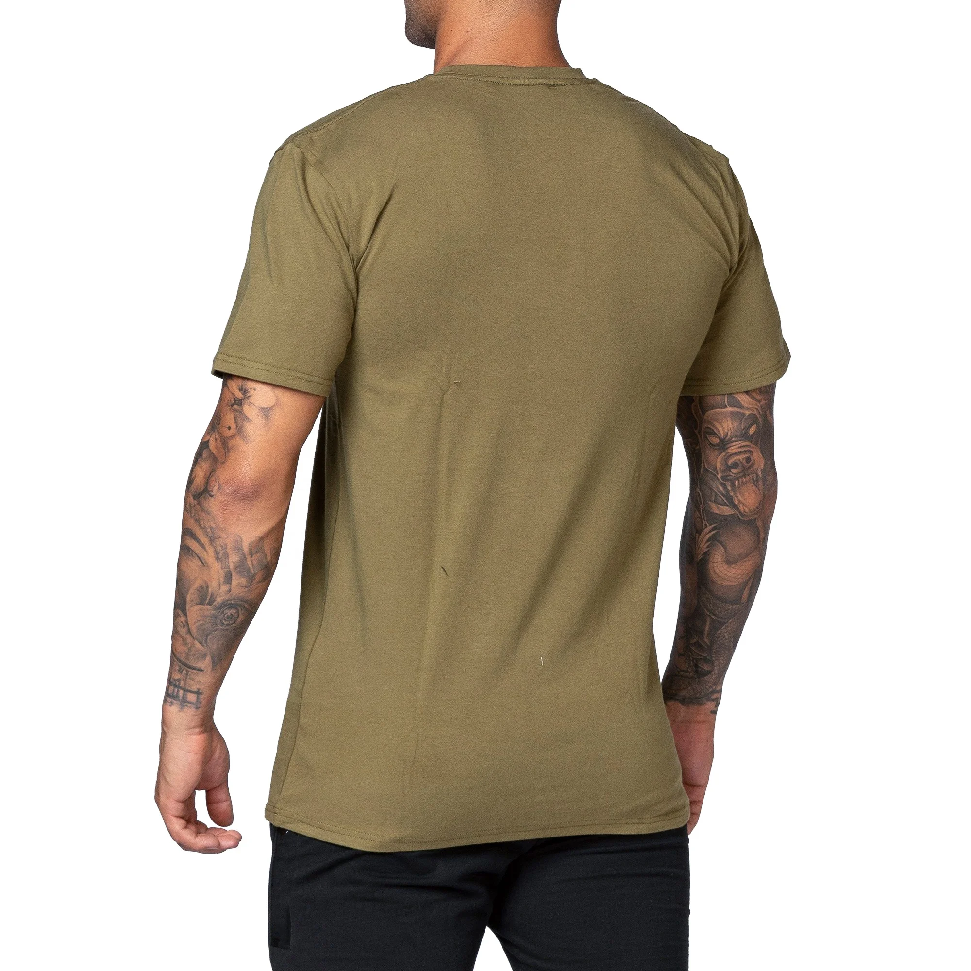 dongguan apparel tshirts blank custom men fit fitness sports bulk cotton plain t shirts