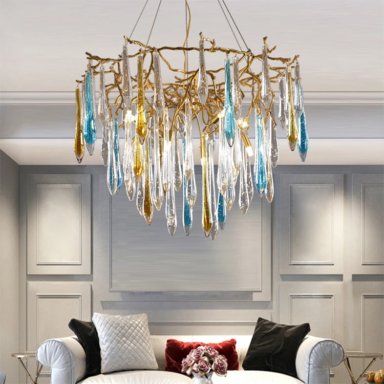 Handmade Luxury Chandelier Lighting Modern Decorative Copper Lighting Fixture Chandelier For Living Room