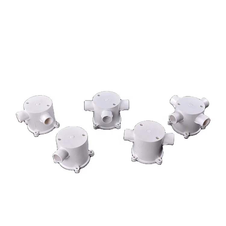 4 way pvc fittings pipe  Electrical Fire Resistance conduit junction boxes circular conduit junction box