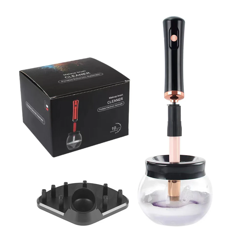 Private Label Electric Makeup Brush Cleaner and Dryer Automatic Cosmetic Makeup Brush Spinner for All Brushes