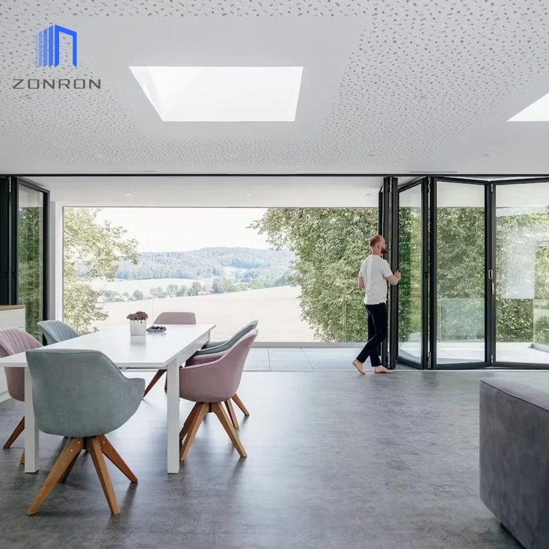 ZONRON simply beautiful shop window custom factory hot sell Folding anodized accessories multi folding open