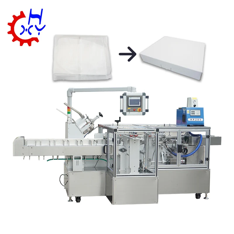 Y-pack Alcohol Pads Wet Wipes Cartoning Packaging Machine Manufacturer Cartons Automatic Packaging Line Product 2021