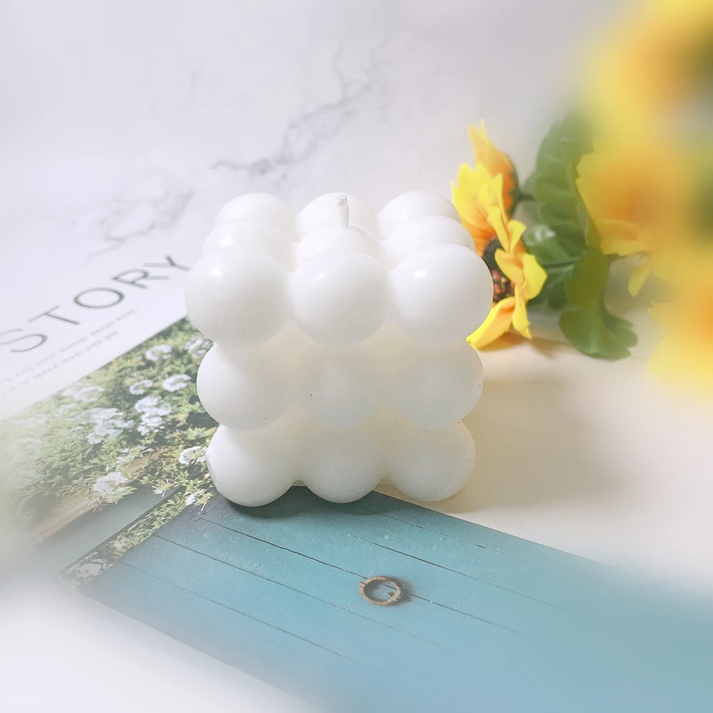 Scented luxury private Bubble kerze cube tea mini organic candles bubble candle wax soy candles