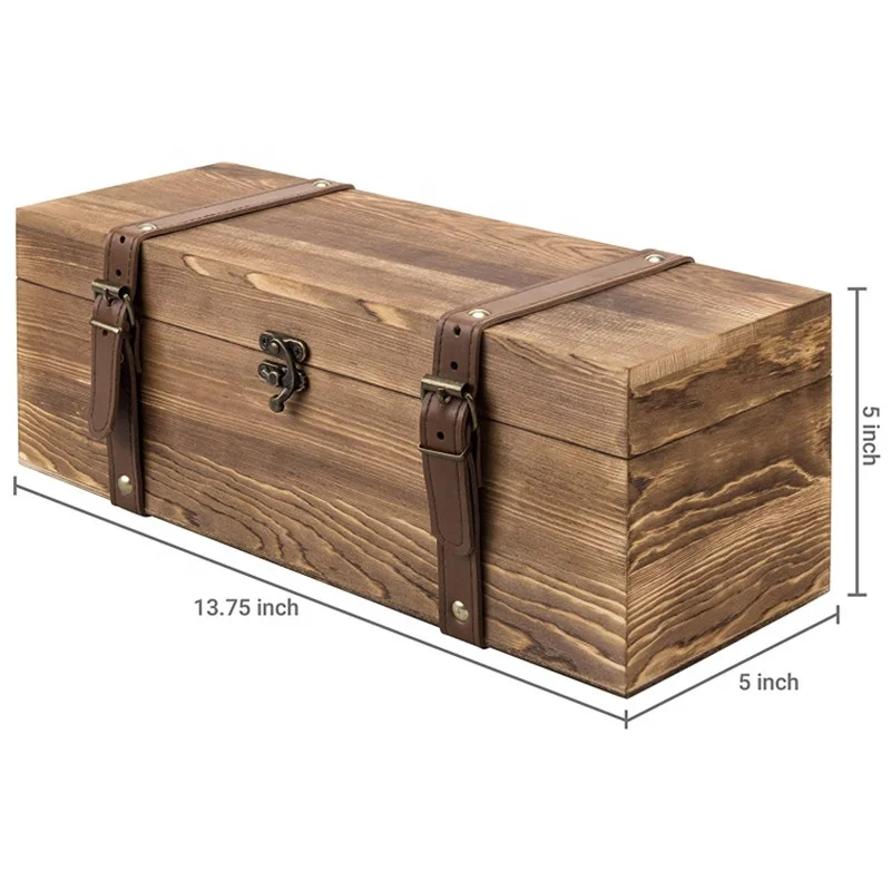 Proper Price Top Quality Wooden Wine Box Wooden Wine Gift Box With Leather Belt