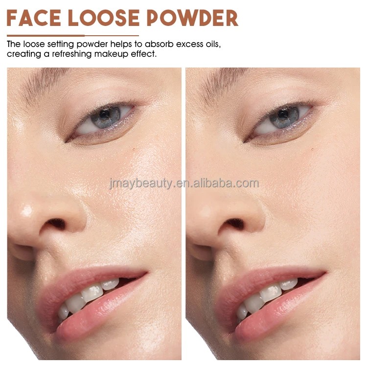 High Quality No Logo Cosmetic Facial Glitter Highlighter Face Compact Powders Private Label Shimmer Loose Makeup Setting Powder