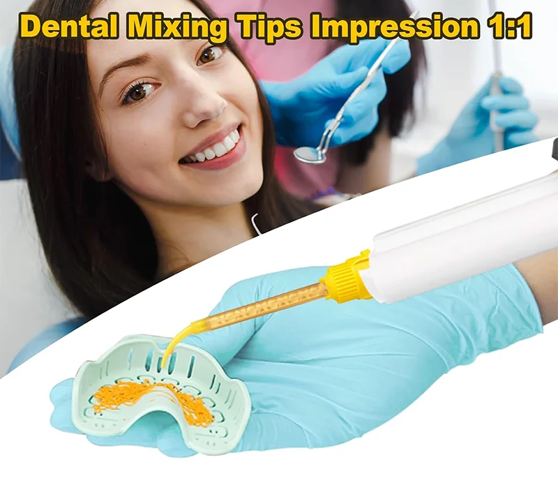 Стоматологические пластиковые одноразовые стоматологические насадки для смешивания одноразовая силиконовая резиновая головка