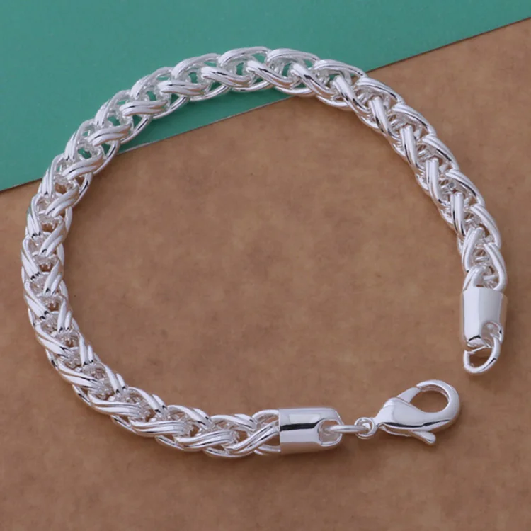 
Multi-style 925 silver fashion jewelry silver plated chain bracelet 