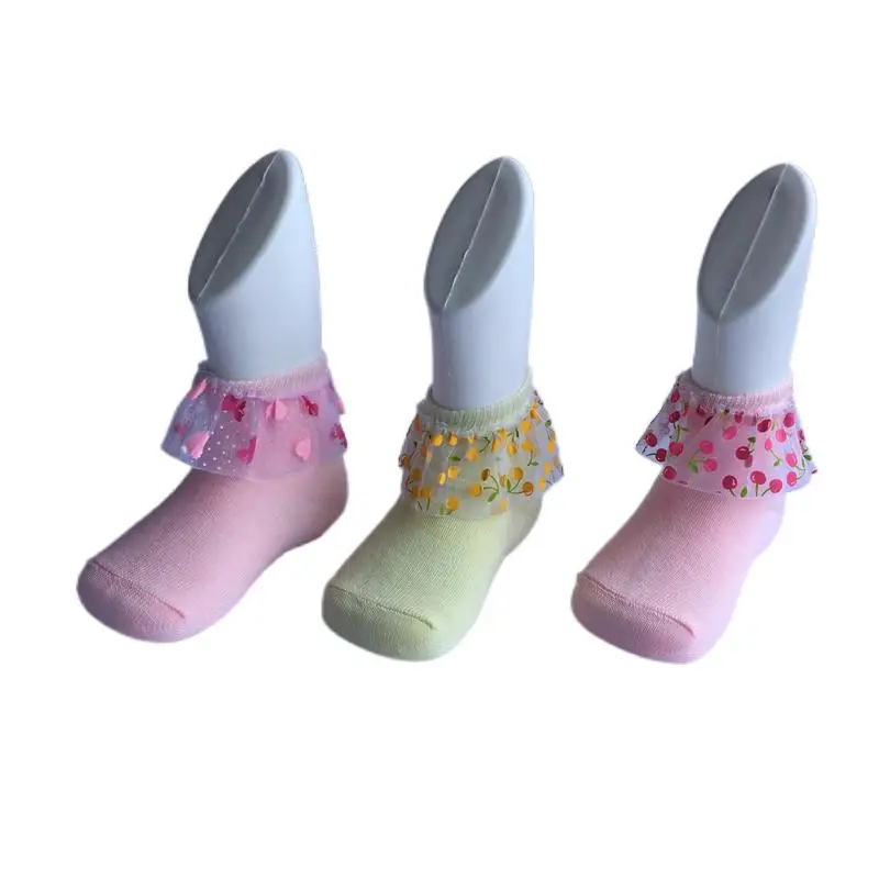 New Summer Candy Colors Retro Dancing Sock Kids Socks With Lace