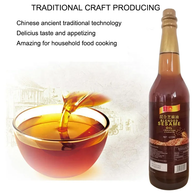 Rich Sesame Flavour Vegetable Cooking Oil Bulk Sales Cook Oils African Market OEM Wholesales Natural Blended Soy Bean Sesame Oil