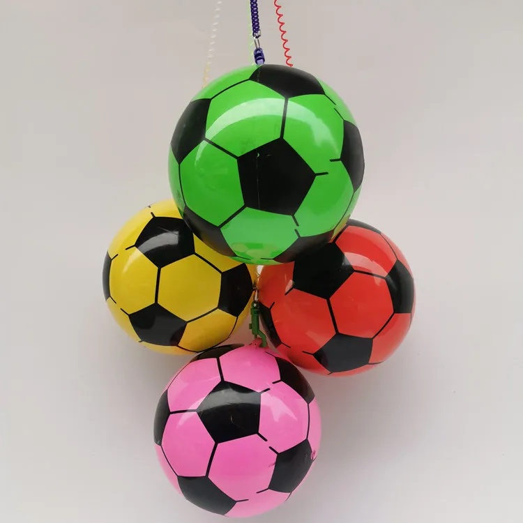 New Custom Promotional Plastic Sports Inflatable PVC Toy Football Ball With Chain