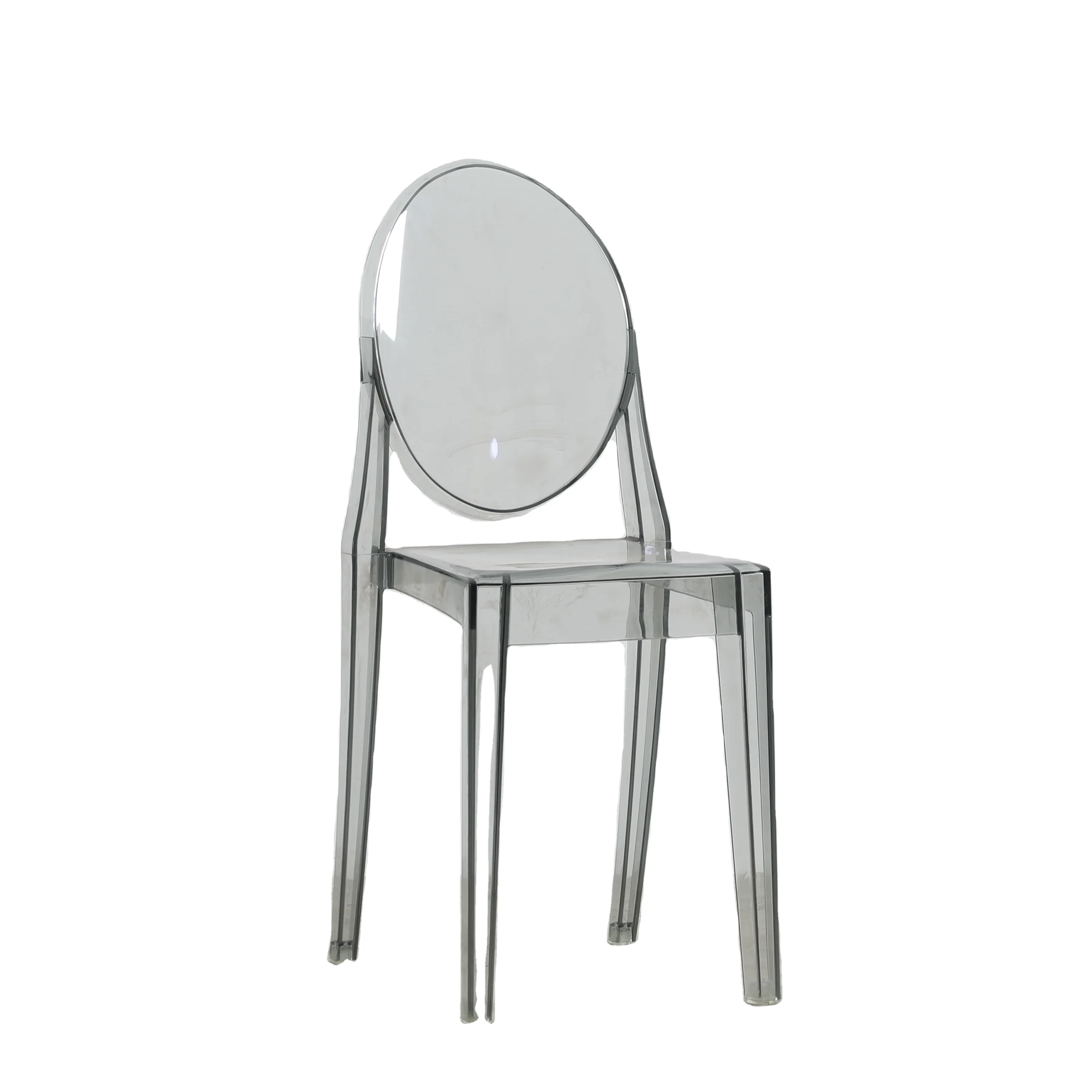 Wholesale Sedie Acrilico Banquet Outdoor Event Crystal Clear aclyric Transparent Adult Ghost Smoke Acrylic Chairs for Event
