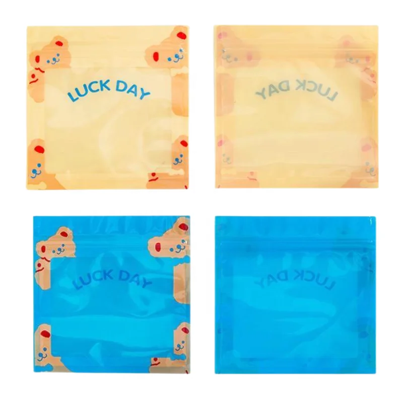 Small Mini Resealable Cartoon Plastic Zipper Mylar Bags for Snack Cookie Food Gift custom mini packaging bags