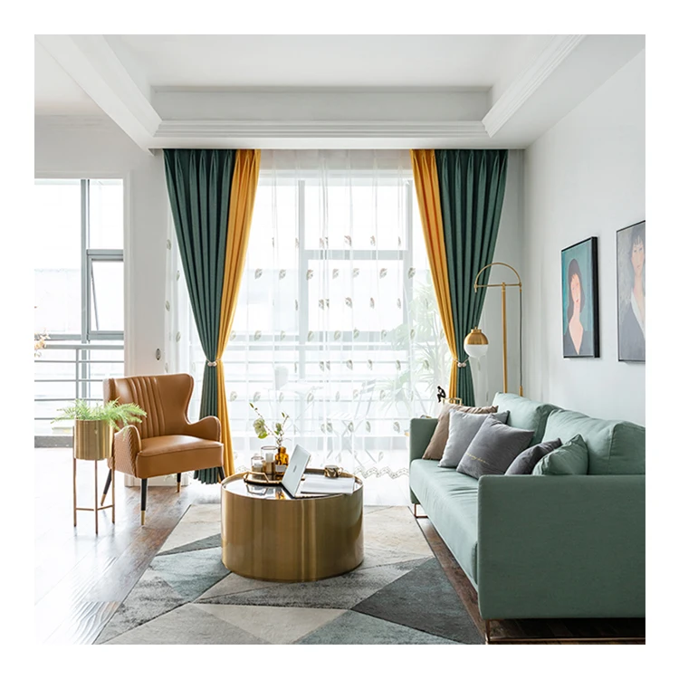 
Luxury quality european style curtains for living room window curtains 