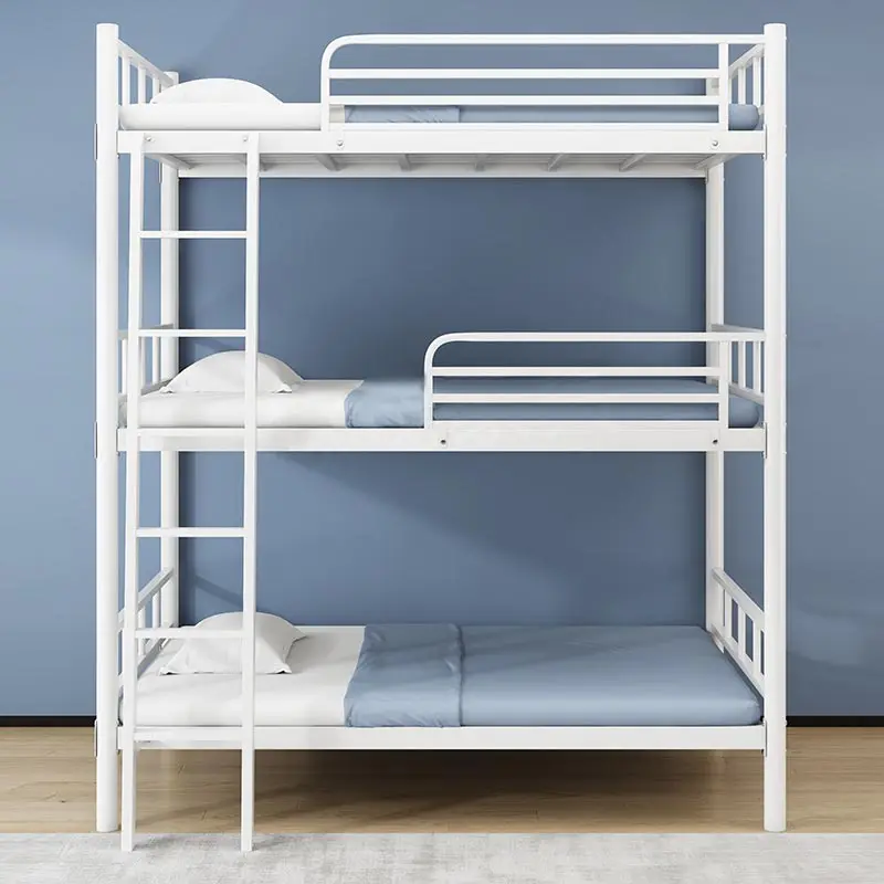 / Cheap Used Bunk Beds Hostel Dormitory Metal Home Use for Sale 3 Levels Modern Mail Order Packaging Three Layer Iron Bed CN;HEN