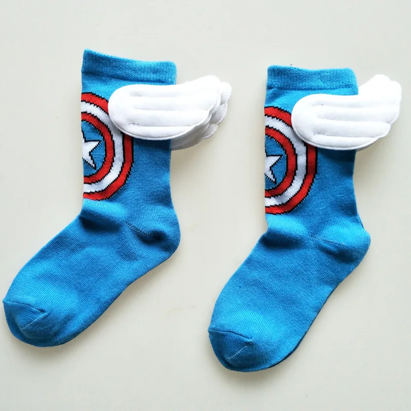 2022 wholesale new novelty children boys girls kids comics cartoon cotton no show superhero crew socks