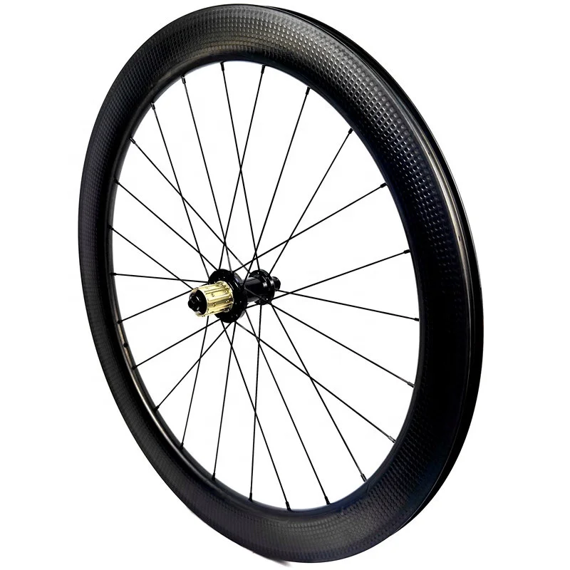 Carbon Wheelset 700C Road Rims Brakes 58mm Racing Bike Carbon Wheel Tubeless