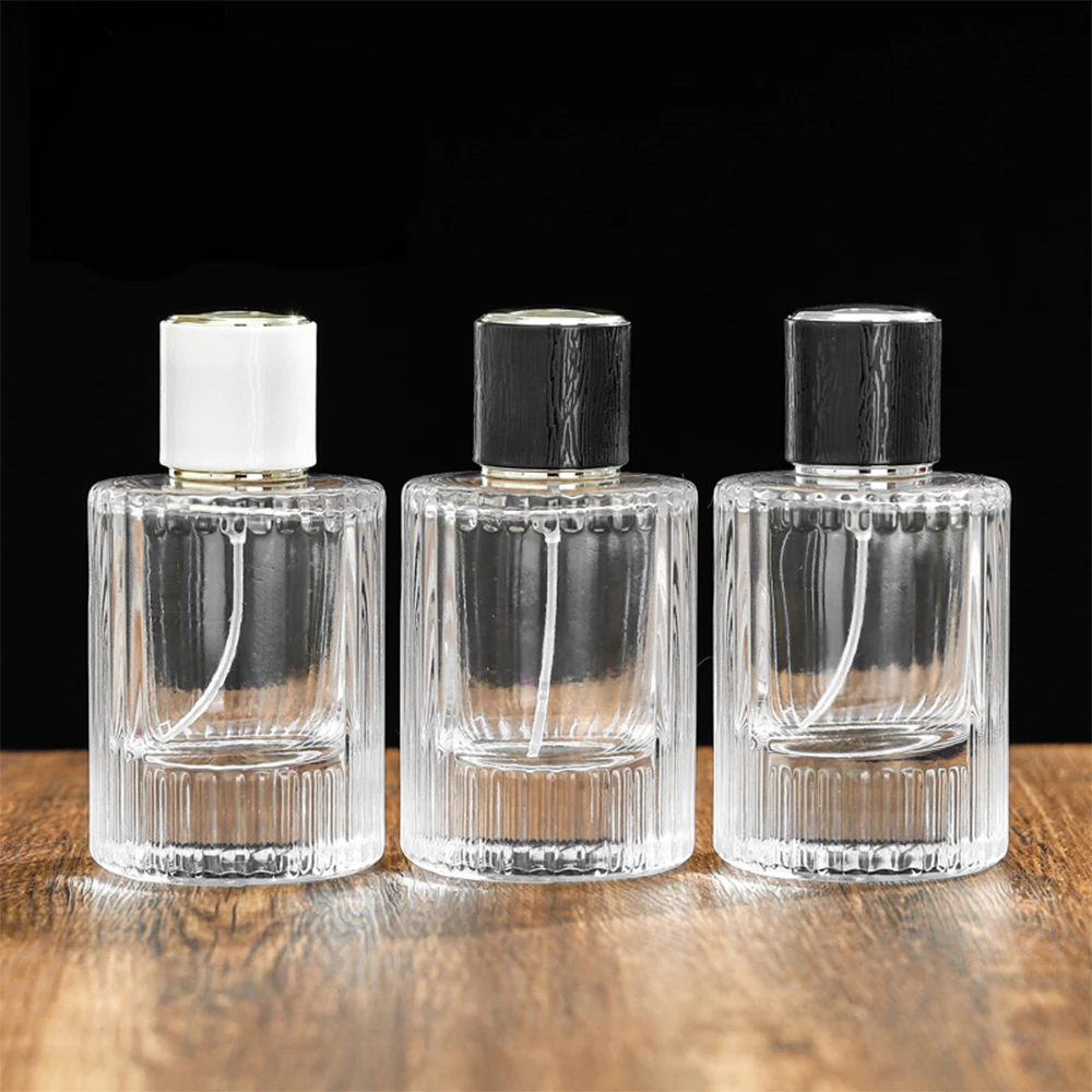 Custom Logo Elegance Carved Decor Glass Bottle Luxury Perfume Bottle Empty 50ML