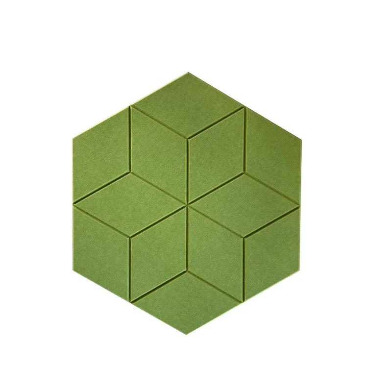 Customize 9MM PET Panels Office Wall Soundproof Acoustic Panels Hexagon Panels