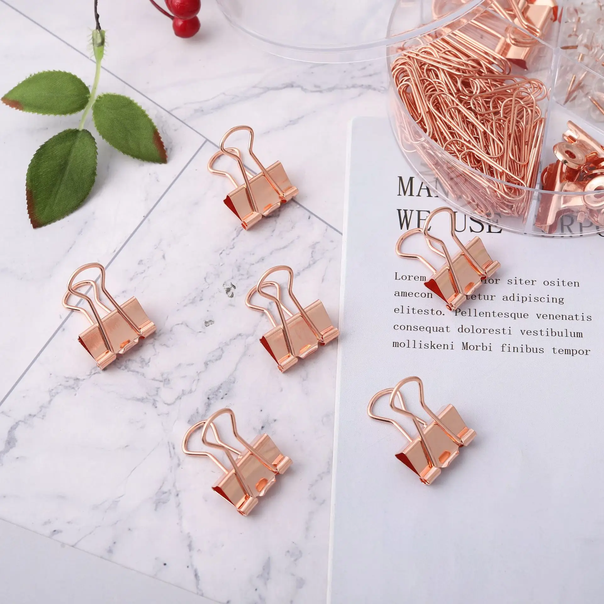 Multi-functional Student Office Stationery Wholesale Factory Direct Sales Combination Long Tail Clip Paper Clip Pushpin Set