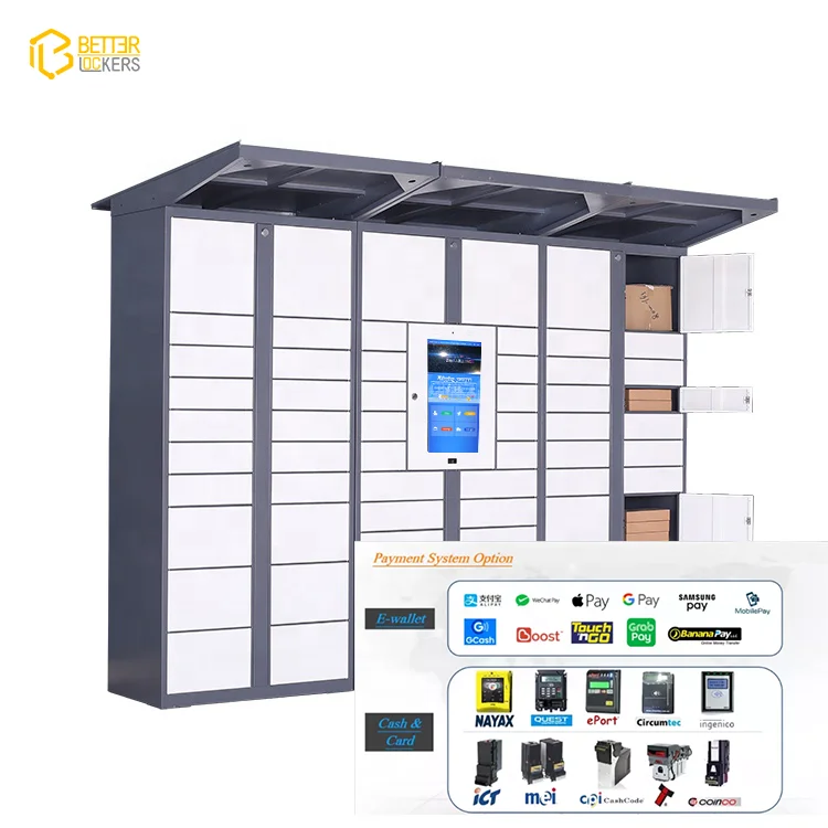 Customized intelligent parcel delivery locker smart parcel locker with touch screen for self pick up delivery express