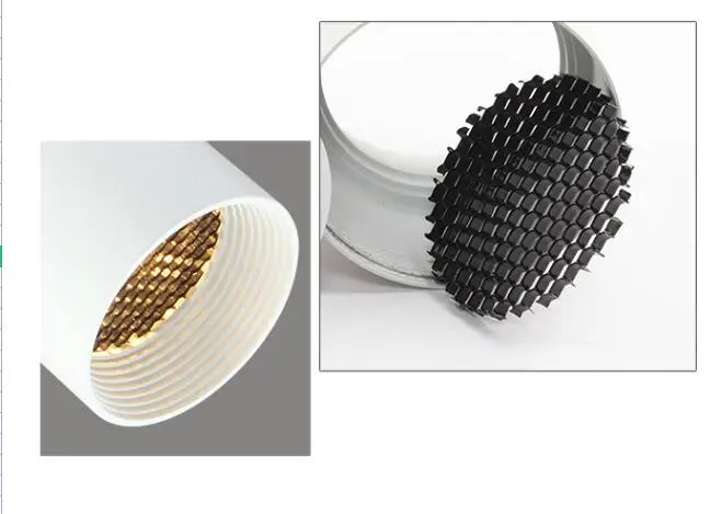 High power 20w 30w LED track spot lighting commercial lamp with honeycomb grid mesh anti-glare COB light