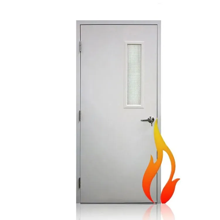 Top quality steel apartment doors fireproof steel fire rated door 60 minute rated fire doors
