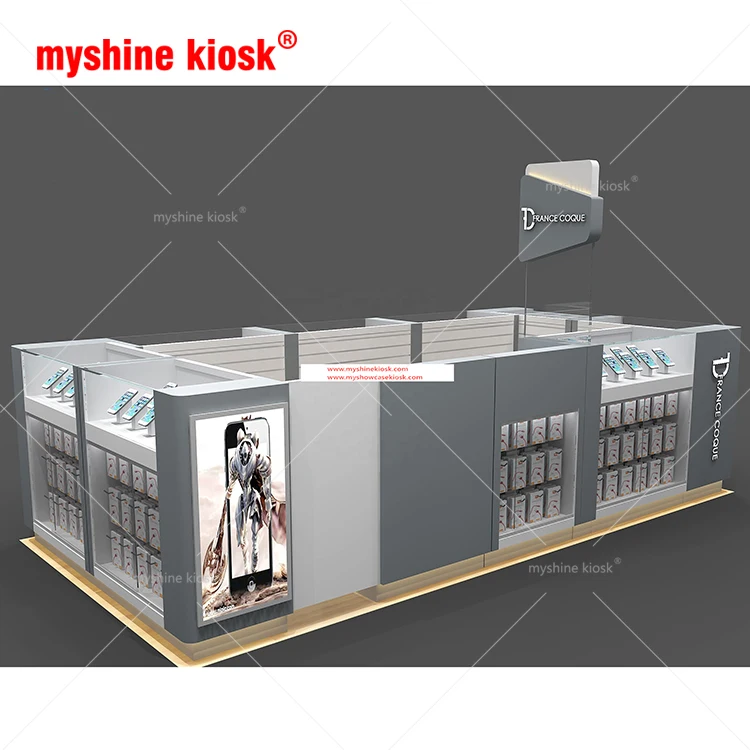 Cell phone retail store furniture new type mobile phone repair kiosk earphone display cabinet cell phone accessories kiosk