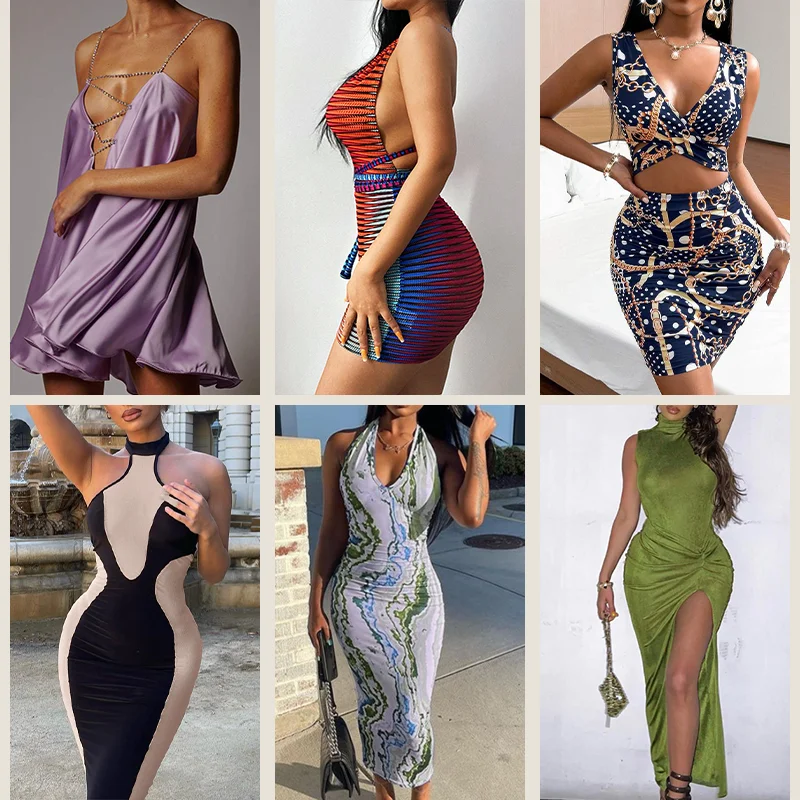 Распродажа 2022, женская одежда, оптовая продажа, повседневные платья, футболки, Смешанная упаковка, Случайная Доставка, запас одежды