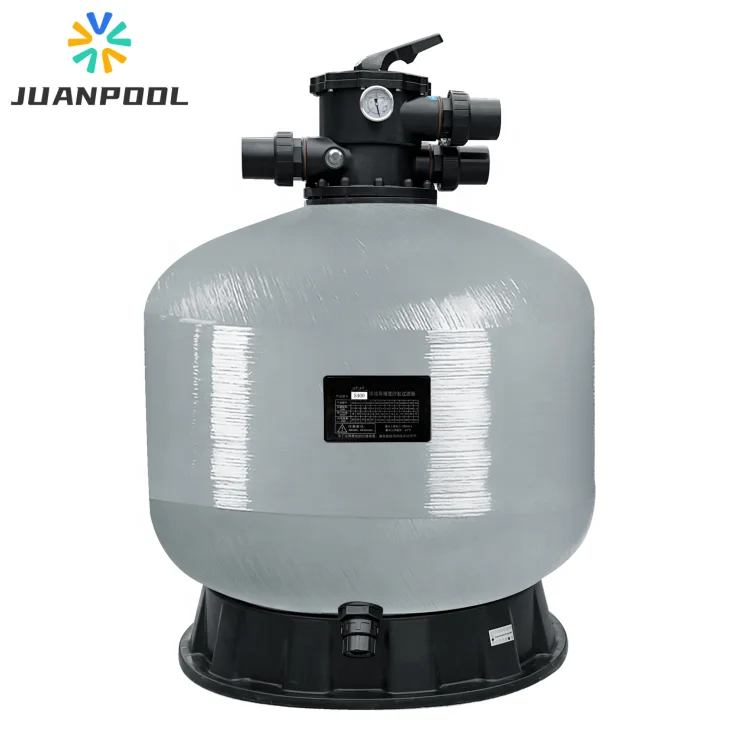 Essential Pool Equipment Sand Filter Price Grey Color Fiberglass Pool Automatic Valve Sand Filter For Plastic Pool