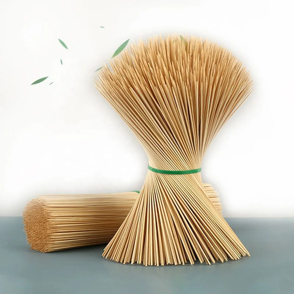 Grilled Sausage Skewers With Fragrant Fruit Picks Fruit Bamboo Wooden Shish Kabob Knotted Sticks