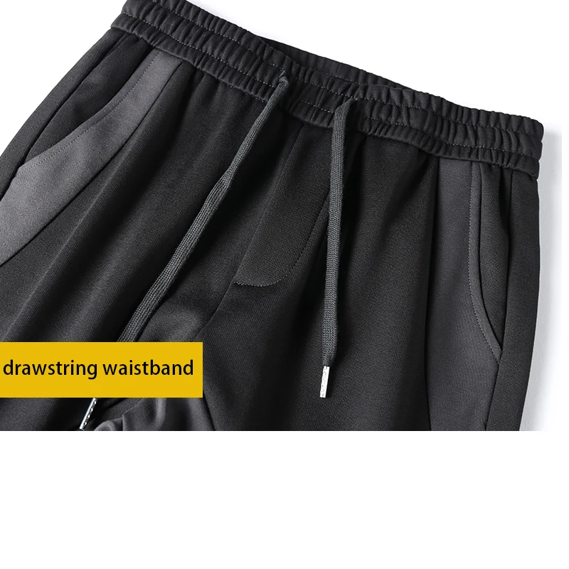 
 Костюм с капюшоном на заказ, зимний утепленный бархатный свитер, трендовая повседневная спортивная одежда с прострочкой, мужская одежда  