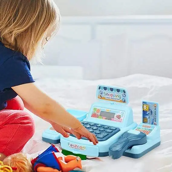 2024 Electronic Educational Other Pretend Play Preschool Juguete Shopping Supermarket Toy Cash Register Toy For Kids