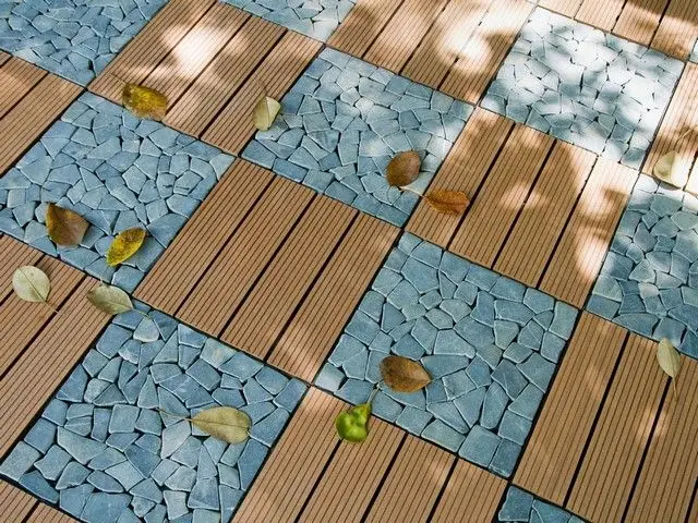 
outdoor wpc interlocking wood composite deck tiles 