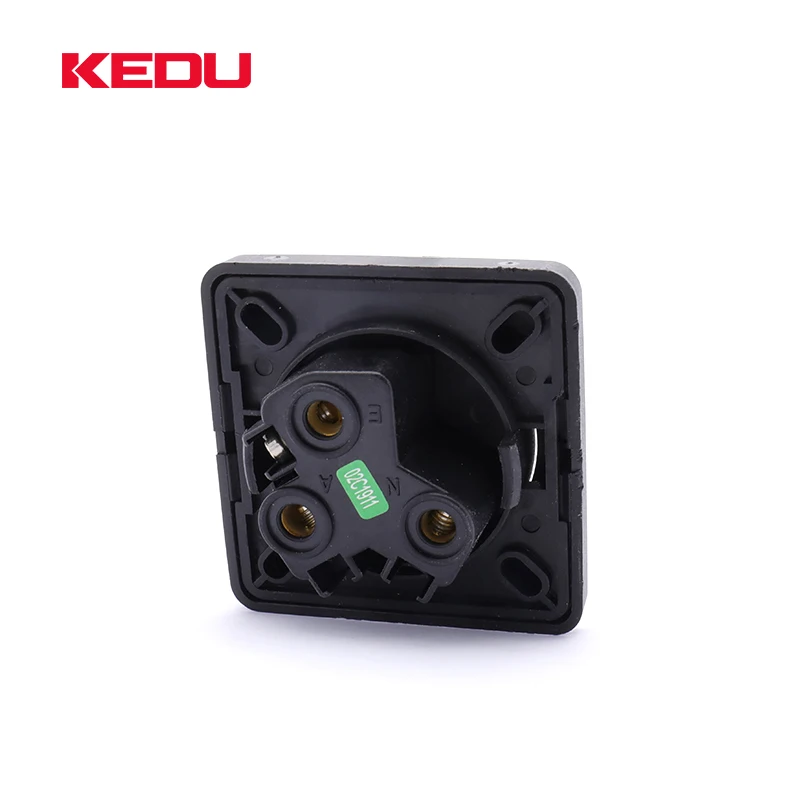 KEDU S230E-7 black color 250V 15A no cover australia standard socket