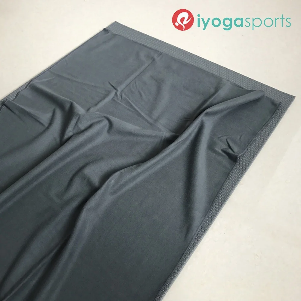 
suede hot yoga towel manduke yoga blanket customized logo size high quality by iyogasports 