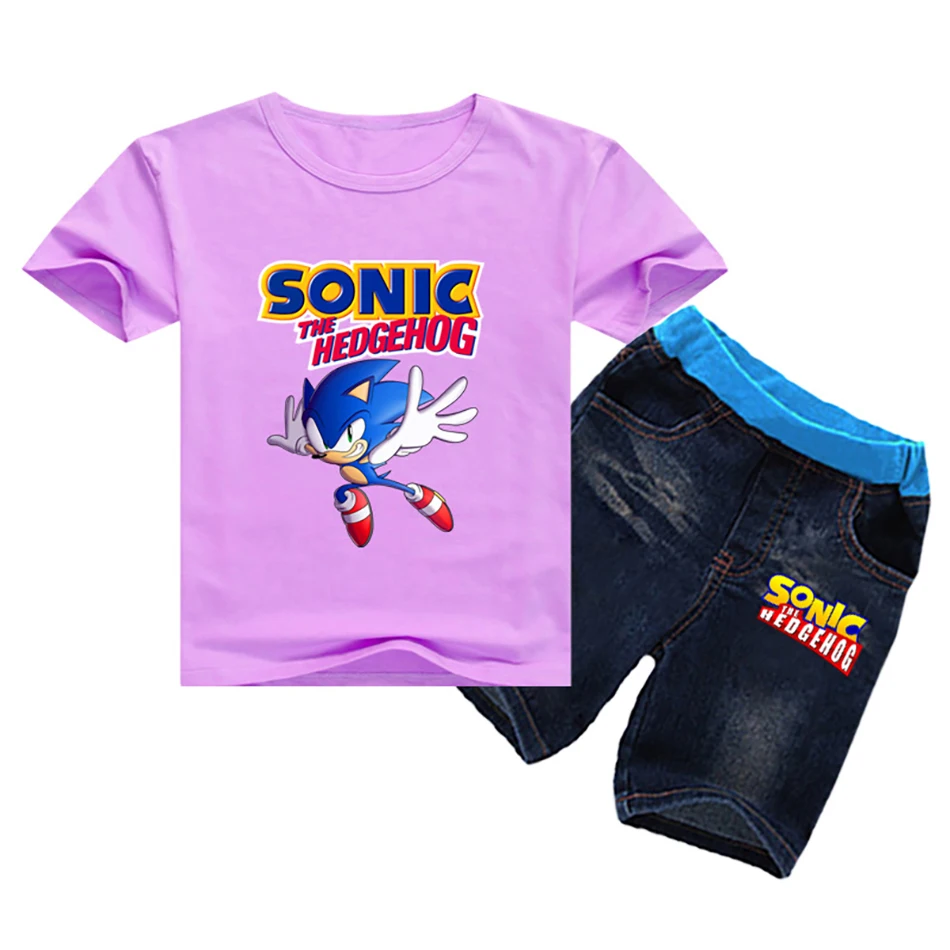 Kids Boy Clothes Boys Cartoon Outfits Baby Girls Summer Tees Suits 2-12 Years Children Clothing T-shirt + Shorts Sets