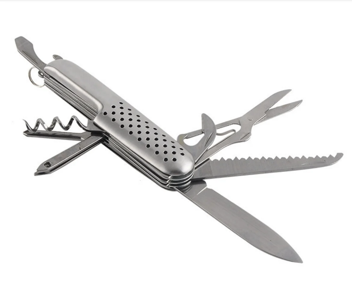 EDC Camping Mini Multi Function Tool Outdoor Gadget Item For Men Metal Survival Knife Folding Tool Knife