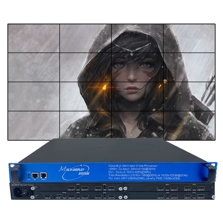Bitvisus 2x7 контроллером видеодисплея 16 каналов 8K из