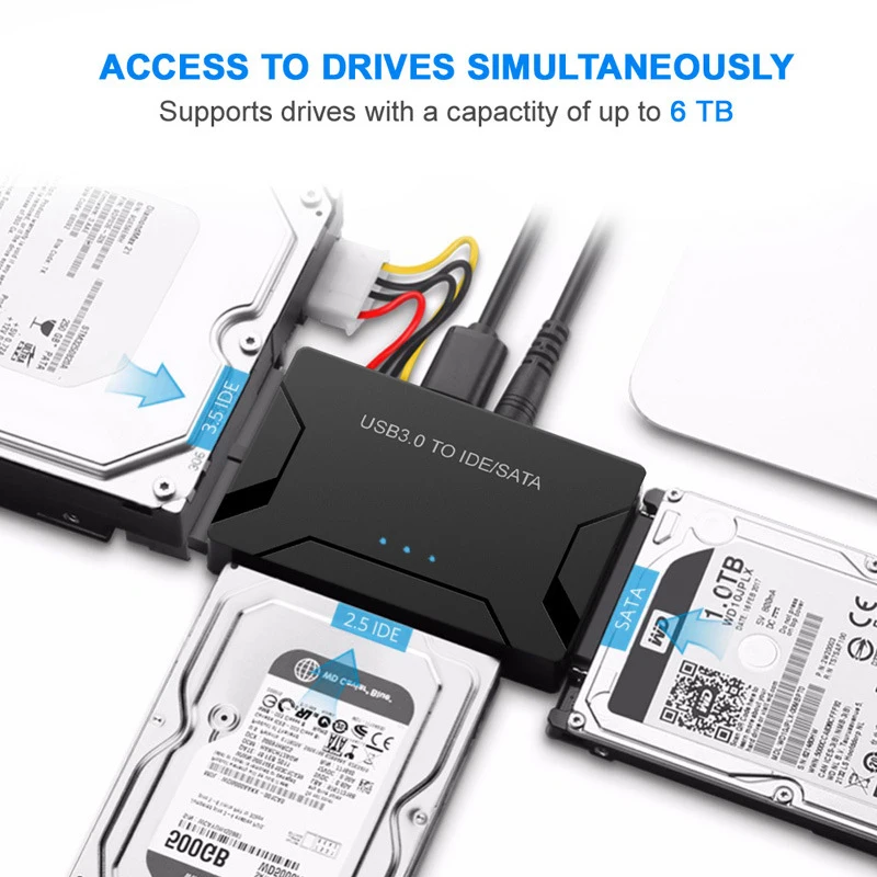 Factory price USB3.0 to SATA/IDE hard disk adapter