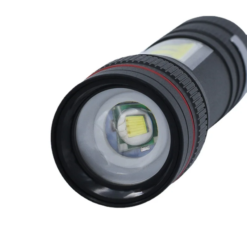 Long Range Tactical Torch Light COB Powerful Super Bright Zoomable LED Flashlight