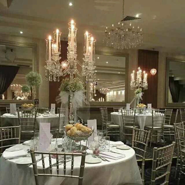 9 Heads Wedding Crystal Tree Centerpieces Candelabra For Table Centre