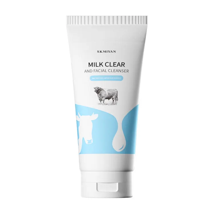 10pcs OEM your logo Deeply cleaning Face Wash Cleanser Milk Gently Cleansing Amino Acid  Facial Cleanser