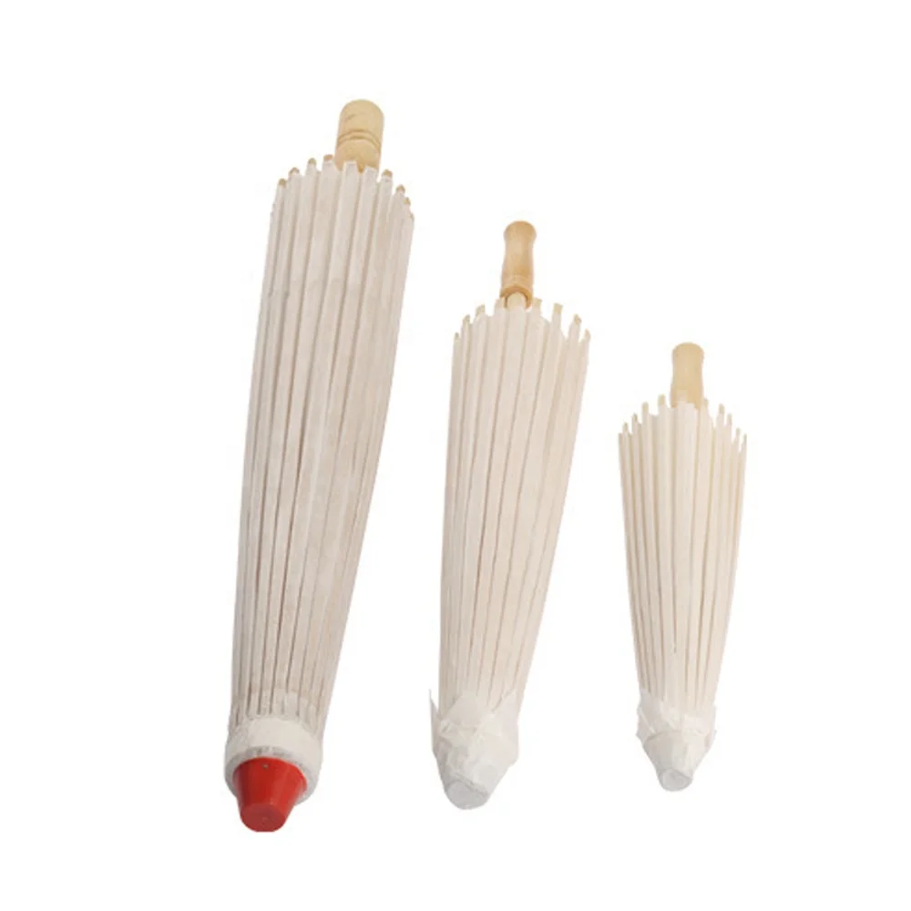 White Chinese Wedding Party Decoration Paper Umbrella Parasols