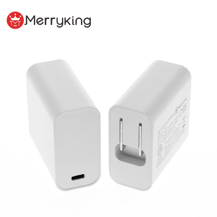 Folding US plug 5v 3a 9v 3a 12v 3a 15v 3a 20v 2.25a Wall Usb Type C Charging Adapter PD 45w Usb-c charger