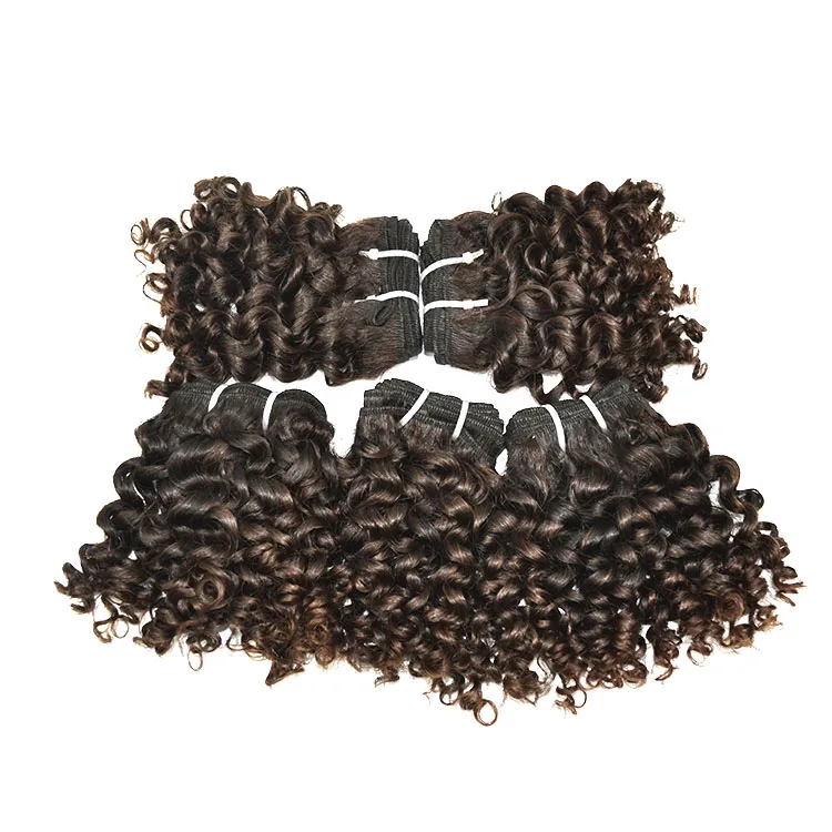 
Small Curly Short 100% Brazilian Remy Human Hair Machine Made Weft For Black Women From Factory 10 Inch Hair 