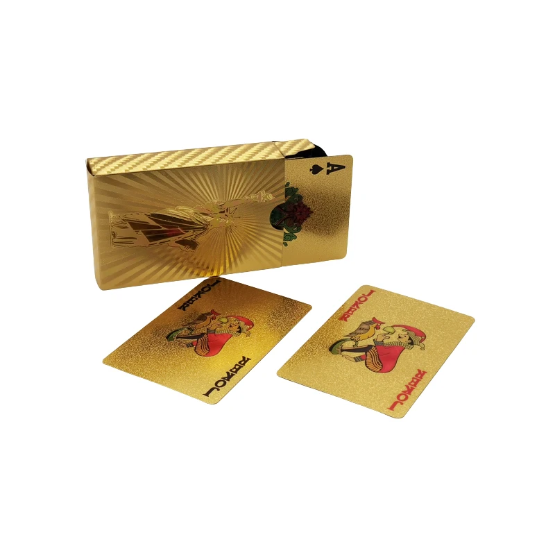 Custom Print Design Logo Playing Cards Paper Waterproof Creative Gift Gold Foil 54 Sheet